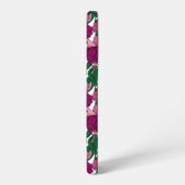 明るい赤紫色モノグラム SAMSUNG GALAXYケース (左側面)