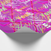 明るい赤紫色ユニオンジャック ラッピングペーパー (角)