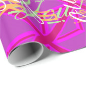 明るい赤紫色ユニオンジャック ラッピングペーパー (ロールコーナー)