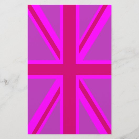 明るい赤紫色ユニオンジャック 便箋 (正面)