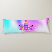 明るい赤紫色ユニコーン抱き枕 ボディピロー (裏面)