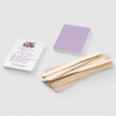 明るい赤紫色ラベンダー結婚式 プログラムファン ハンドファン (組立なし)