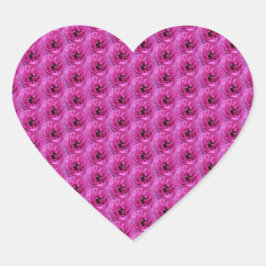 明るい赤紫色ランヌカルスモダン-フローラデザイン ハートシール