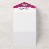 明るい赤紫色ラン結婚ス –  オールインワン招待状 (外側)