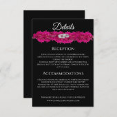 明るい赤紫色ラン結婚ズ エンクロージャーカード (正面/裏面)