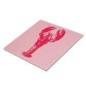 明るい赤紫色ロブスターオンライトコーラルピンク タイル (側面)