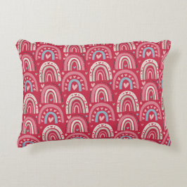 明るい赤紫色ヴァレンティーンズデイレインボウズ アクセントクッション
