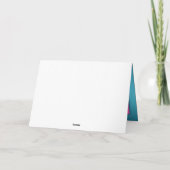 明るい赤紫色及びターコイズフローラサンキューカード サンキューカード (裏面)