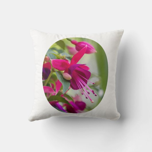 明るい赤紫色園 クッション (裏面)