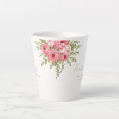 明るい赤紫色夢 カフェラテマグ (正面)