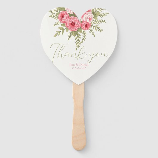 明るい赤紫色夢 ハンドファン (裏面)