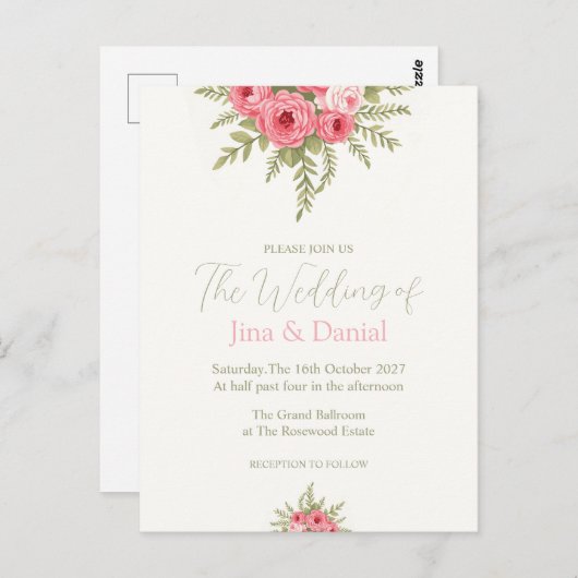 明るい赤紫色夢 ポストカード (正面/裏面)