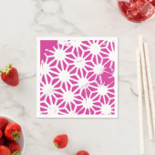 明るい赤紫色幾何学 スタンダードカクテルナプキン (インサイチュ)