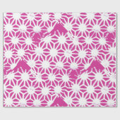 明るい赤紫色幾何学 ラッピングペーパー (フラット)