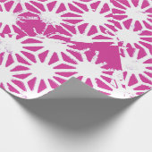 明るい赤紫色幾何学 ラッピングペーパー (角)