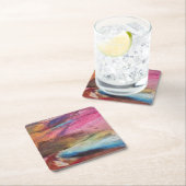 明るい赤紫色式 スクエアペーパーコースター (インサイチュ)