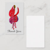 明るい赤紫色抽象芸術水色フローラ ノートカード (正面/裏面)