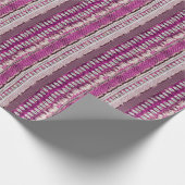 明るい赤紫色民族縁ど抽象芸術 ラッピングペーパー (角)