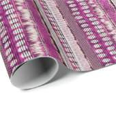 明るい赤紫色民族縁ど抽象芸術 ラッピングペーパー (ロールコーナー)