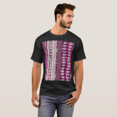 明るい赤紫色民族縁ど抽象芸術 Tシャツ (正面フル)