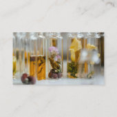 明るい赤紫色水彩アイコン追加ロゴ&写真 名刺 (裏面)