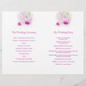 明るい赤紫色水彩パープルピンク結婚式 プログラム (裏面)