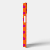 明るい赤紫色水玉模様オレンジ色のケース – Mate iPhoneケース Case-Mate iPhoneケース (裏面 / 右)