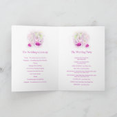 明るい赤紫色水色パープルピンク結婚ズ プログラム (内部)