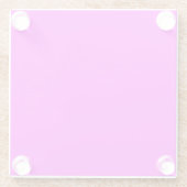 明るい赤紫色無地の色 |クラシックエレガント ガラスコースター (裏面)