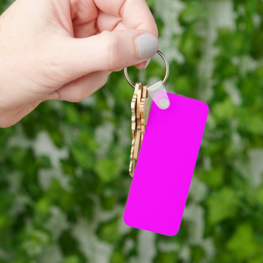 明るい赤紫色無地の色 |クラシックエレガント キーホルダー (手)