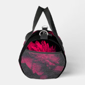 明るい赤紫色牡丹フラワーフローラアートパーソナライズされた ダッフルバッグ (右)