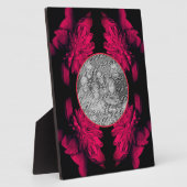 明るい赤紫色牡丹抽象芸術フローラ写真の追加 フォトプラーク (側面)