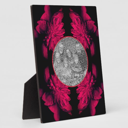 明るい赤紫色牡丹抽象芸術フローラ写真の追加 フォトプラーク (側面)