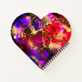 明るい赤紫色素晴らしアルコールイ絵画ンク ノートブック (裏面)