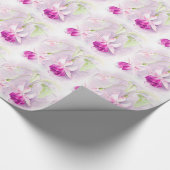 明るい赤紫色素晴らしアートピンクパープルラッピング ラッピングペーパー (角)