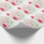 明るい赤紫色素晴らしアートレッドピンク ラッピングペーパー (角)