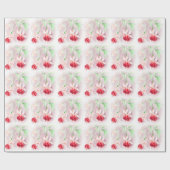 明るい赤紫色素晴らしアート赤ピンクグリーン ラッピングペーパー (フラット)