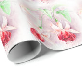 明るい赤紫色素晴らしアート赤ピンクグリーン ラッピングペーパー (ロールコーナー)