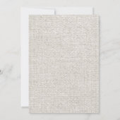 明るい赤紫色素朴バーラップメイソンジャー結婚式招待状 招待状 (裏面)