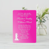 明るい赤紫色結婚式招待状 招待状 (スタンド正面)