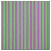 明るい赤紫色線とライム線パターン ファブリック (見本)