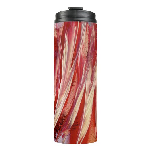 明るい赤紫色羽毛 タンブラー (正面)