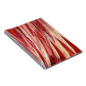 明るい赤紫色羽毛 ノートブック (右側)