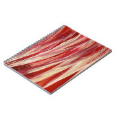 明るい赤紫色羽毛 ノートブック (左側)