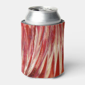 明るい赤紫色羽毛 缶クーラー (缶正面)