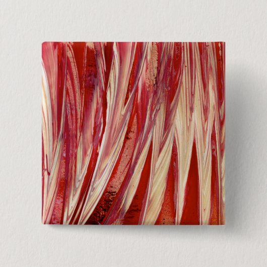 明るい赤紫色羽飾り 缶バッジ (正面)