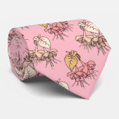 明るい赤紫色花バラ赤 ネクタイ (ロール)