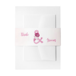 明るい赤紫色花結婚植物薬 招待状ベリーバンド