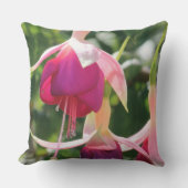 明るい赤紫色花 アウトドアクッション (正面)