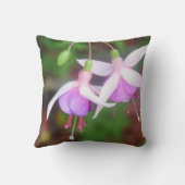 明るい赤紫色花 クッション (裏面)